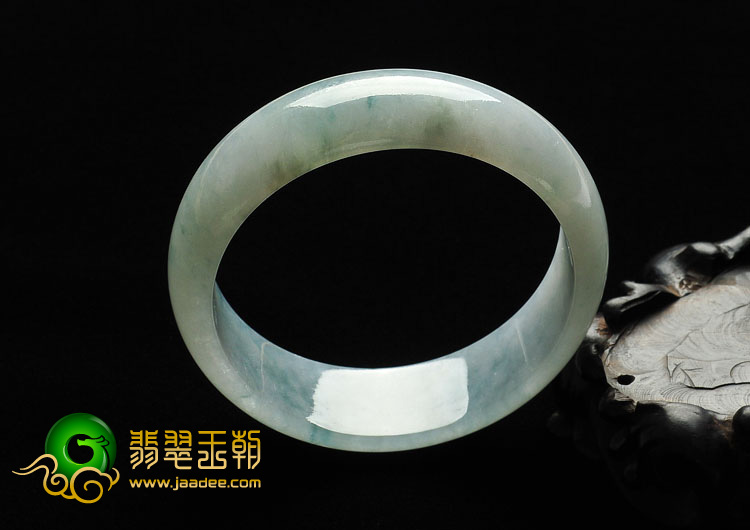冰种飘花缅甸翡翠A货手镯（56.3mm）