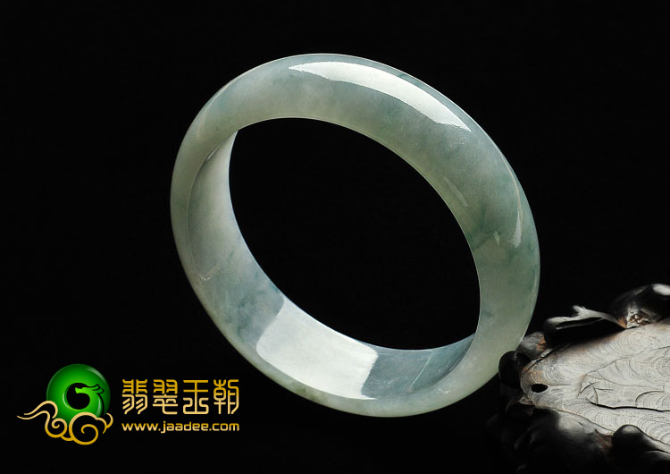 冰种飘花缅甸翡翠A货手镯（56.3mm）