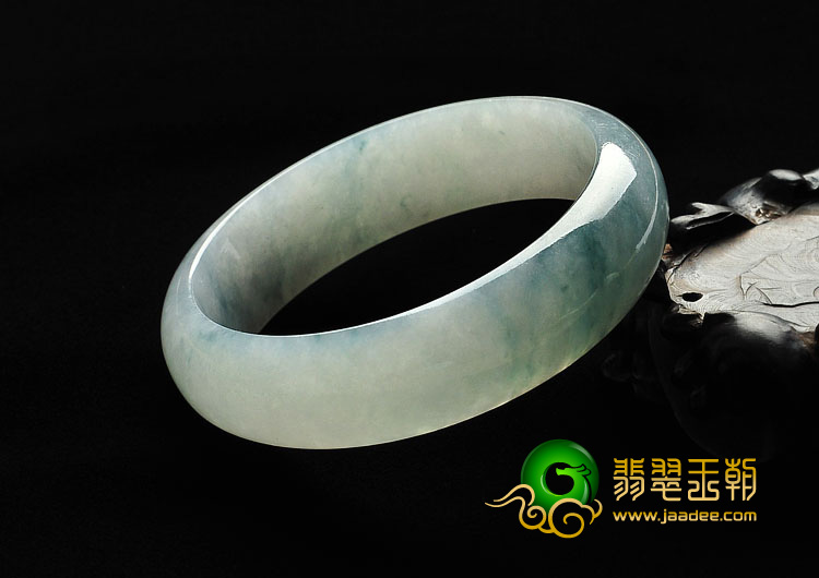 冰种飘花缅甸翡翠A货手镯（58.3mm）