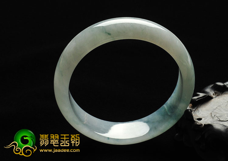 冰种飘花缅甸翡翠A货手镯（58.3mm）