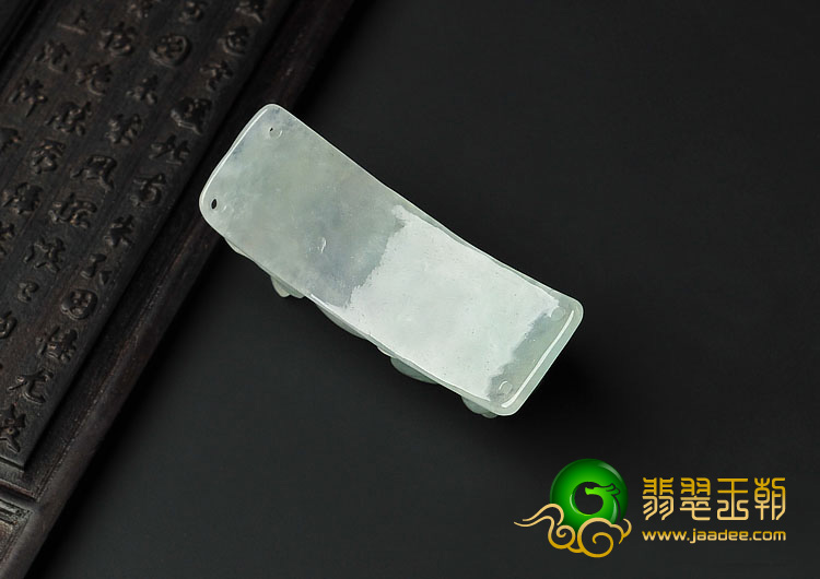 冰种晴水缅甸翡翠A货貔貅手环片/挂件