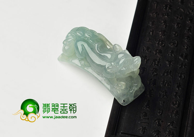 冰种晴水缅甸翡翠A货貔貅手环片/挂件