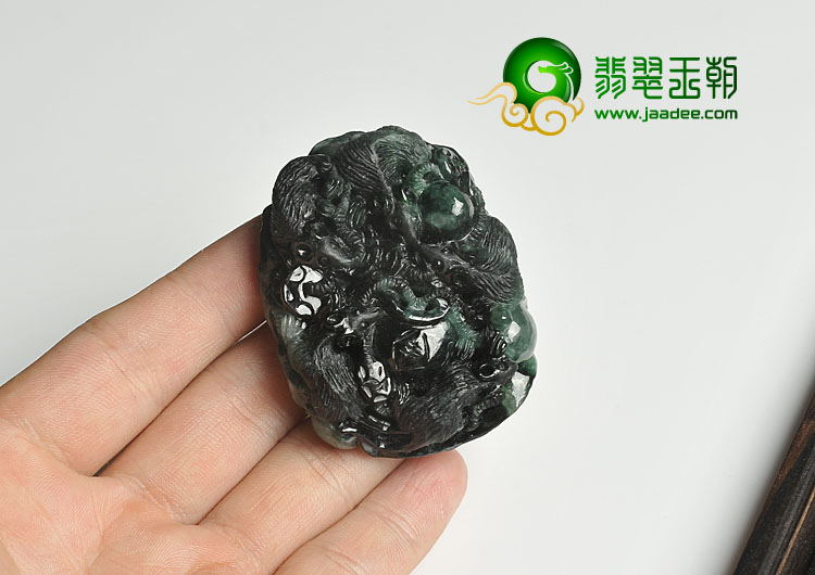 糯冰种蓝水缅甸翡翠A货玉鼠运财挂件