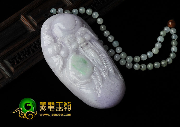 糯冰种春带彩缅甸翡翠A货寿星手玩件