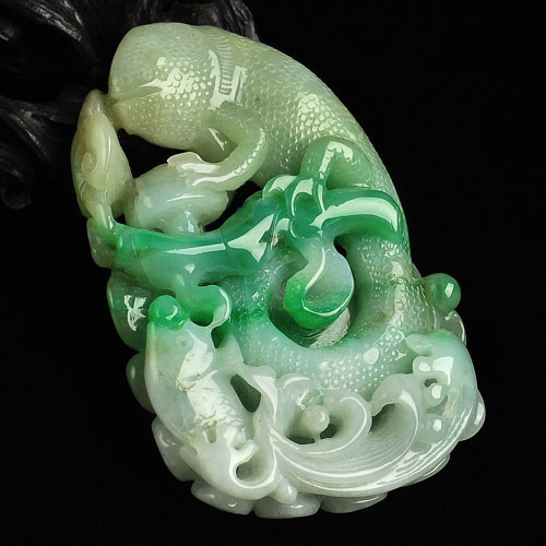 糯冰种三彩缅甸翡翠A货随机应变挂件