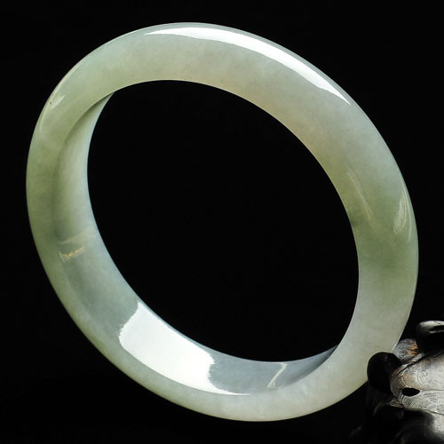 糯冰种晴水缅甸翡翠A货手镯（55.8mm）