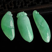 冰种翠色缅甸翡翠A货福瓜挂件（单价）