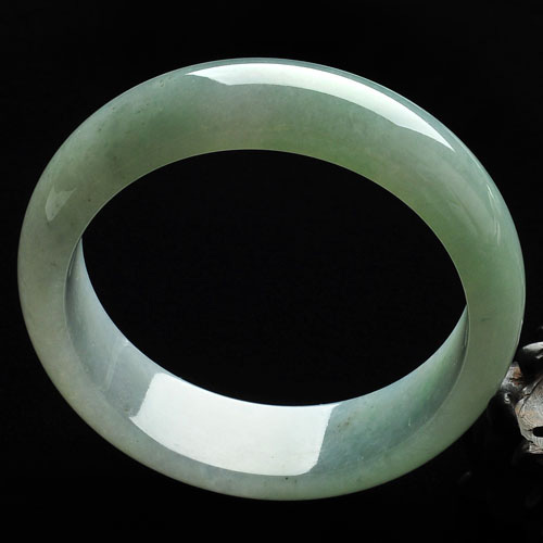 糯冰种晴水缅甸翡翠A货手镯（57.4mm）