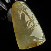 冰种黄翡缅甸翡翠A货节节高挂件