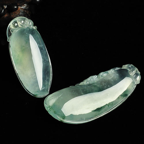 冰玻种飘花缅甸翡翠A货福瓜挂件（一批走）