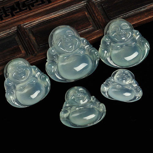 冰种晴水缅甸翡翠A货玉佛挂件（一批走）