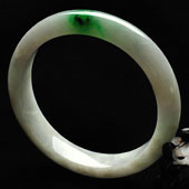 糯冰种飘翠缅甸翡翠A货手镯（55.8mm）