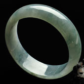 冰种飘花缅甸翡翠A货手镯（56.3mm）
