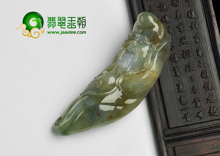 糯冰种三彩缅甸翡翠A货寿星挂件