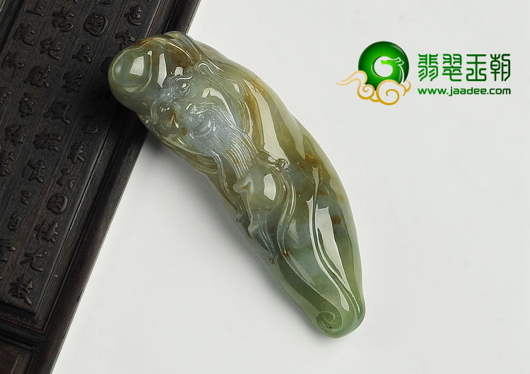 糯冰种三彩缅甸翡翠A货寿星挂件