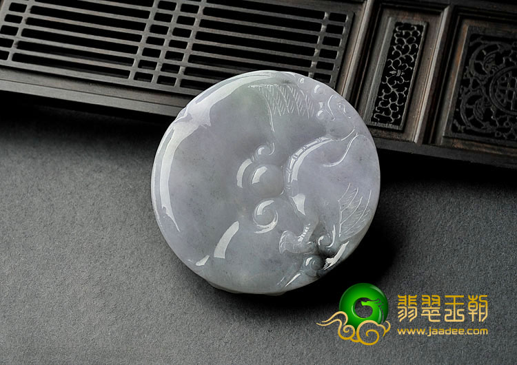 糯冰种淡紫罗兰缅甸翡翠A货龙马精神挂件