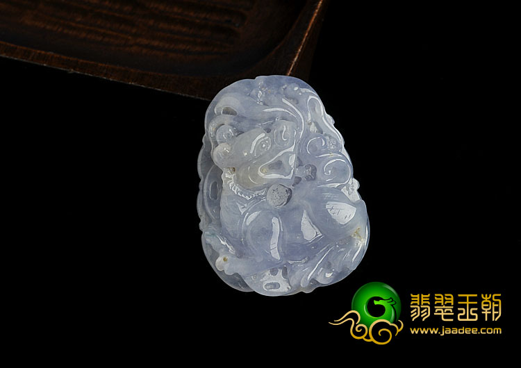 冰种紫罗兰缅甸翡翠A货貔貅挂件