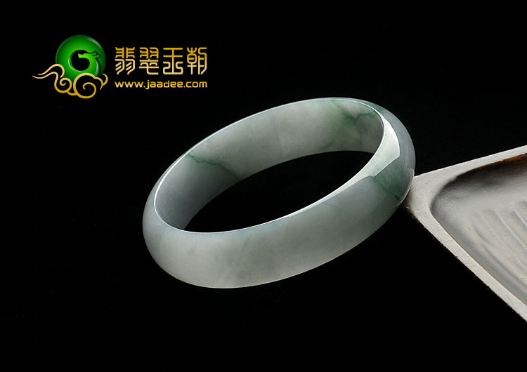 糯冰种紫罗兰飘花缅甸翡翠A货手镯（54.8mm）