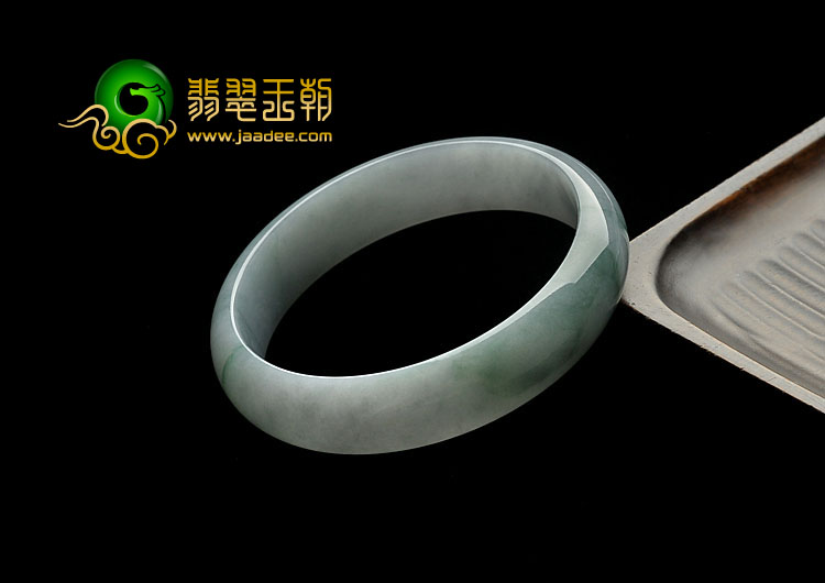 糯冰种紫罗兰飘花缅甸翡翠A货手镯（56.6mm）