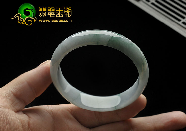 糯冰种紫罗兰飘花缅甸翡翠A货手镯（56.6mm）