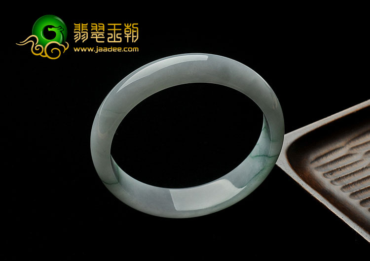 糯冰种紫罗兰飘花缅甸翡翠A货手镯（56.6mm）