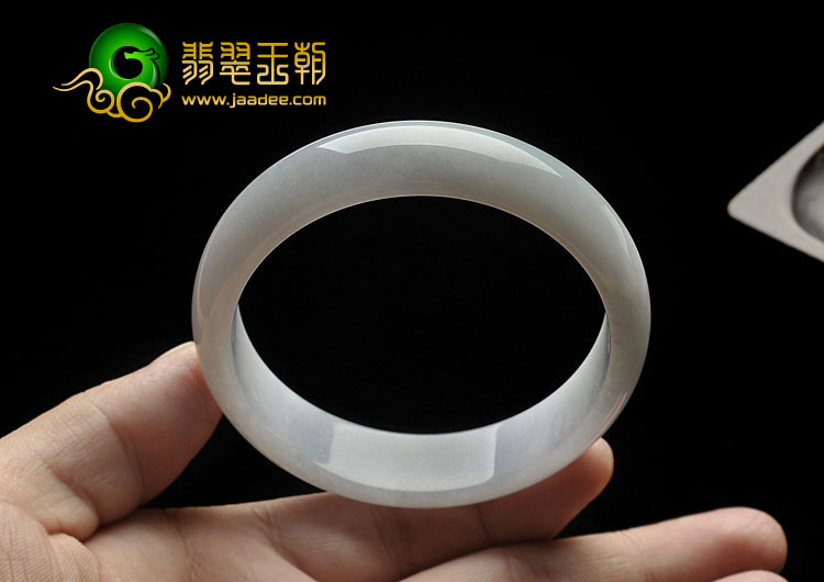 糯冰种淡紫罗兰缅甸翡翠A货手镯（58.9mm）