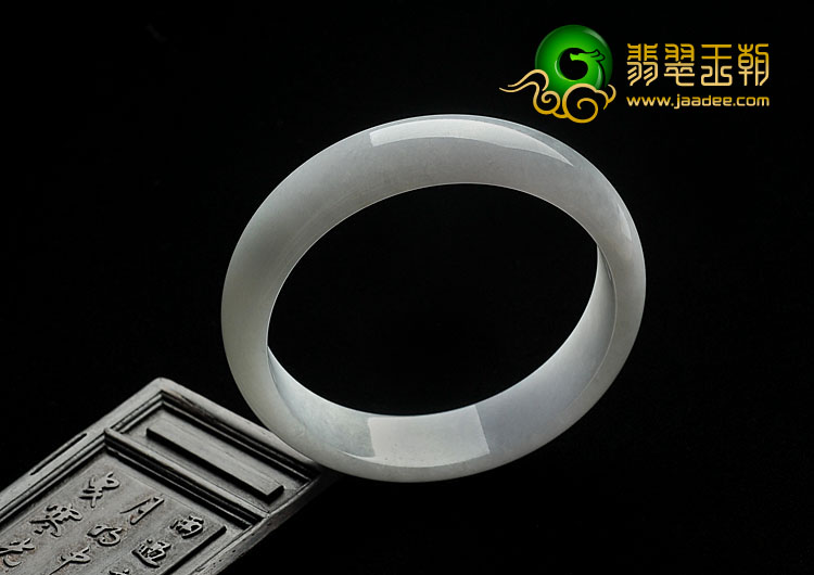 糯冰种淡紫罗兰缅甸翡翠A货手镯（58.9mm）