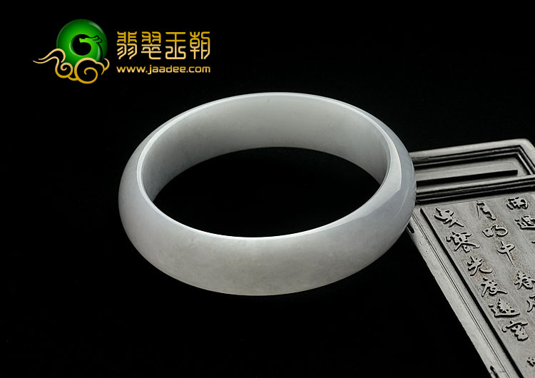 糯冰种淡紫罗兰缅甸翡翠A货手镯（58.9mm）