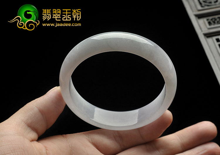 糯冰种淡紫罗兰缅甸翡翠A货手镯（58.5mm）