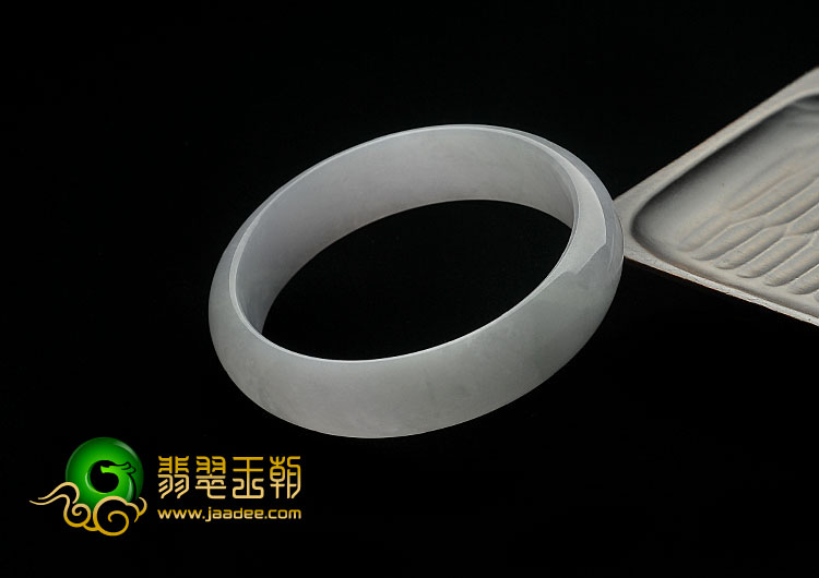 糯冰种淡紫罗兰缅甸翡翠A货手镯（58.5mm）
