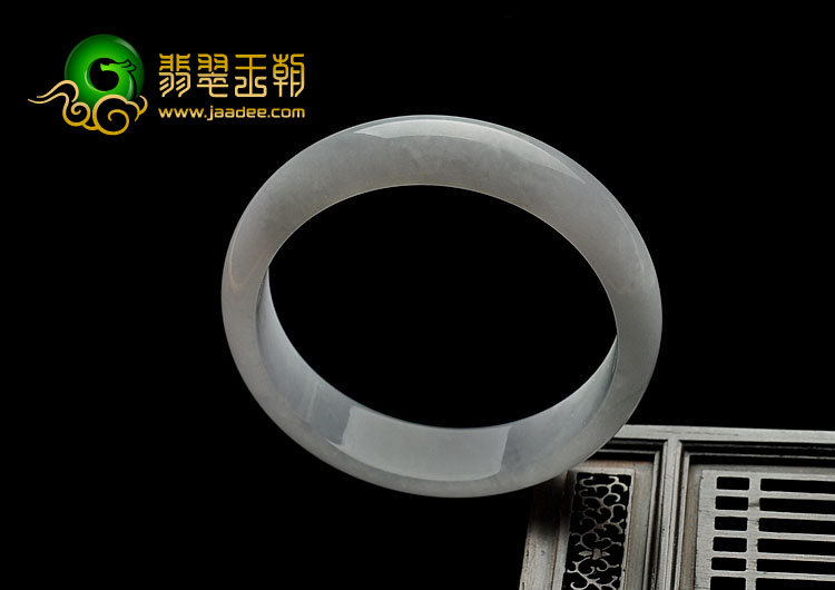 糯冰种淡紫罗兰缅甸翡翠A货手镯（58.5mm）