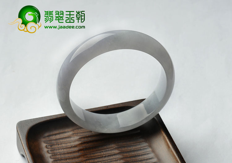 糯冰种淡紫罗兰缅甸翡翠A货手镯（58.5mm）
