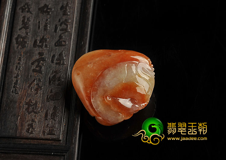 糯冰种红黄翡缅甸翡翠A货玉佛挂件