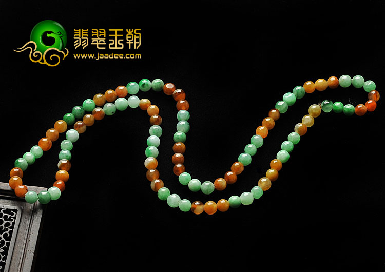 糯冰种三彩缅甸翡翠A货项链/手链