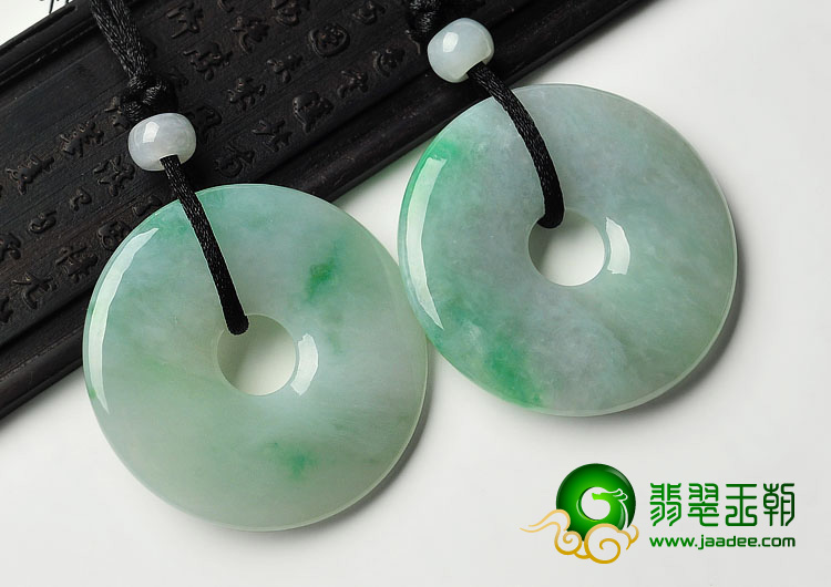 糯冰种飘翠缅甸翡翠A货平安扣挂件（单价）