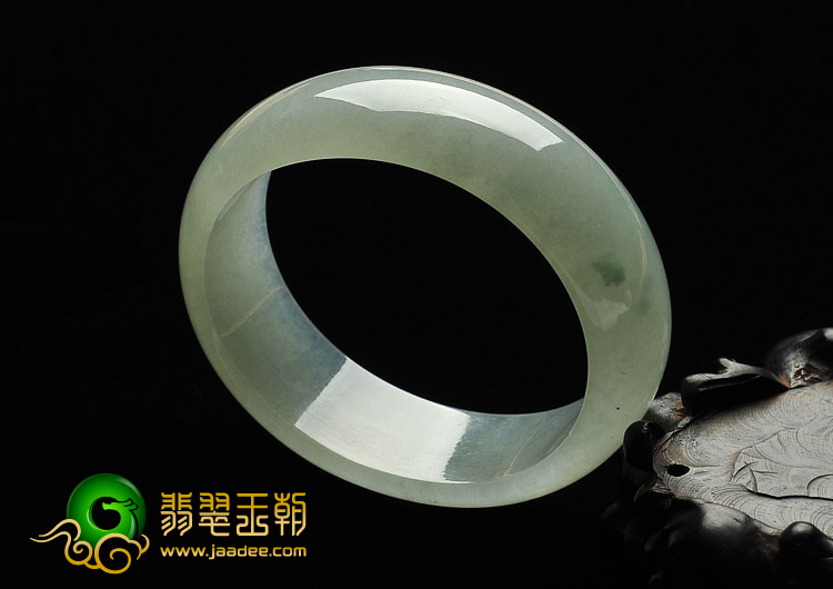 冰种晴水略飘花缅甸翡翠A货贵妃镯（54.5mm-49.2mm）