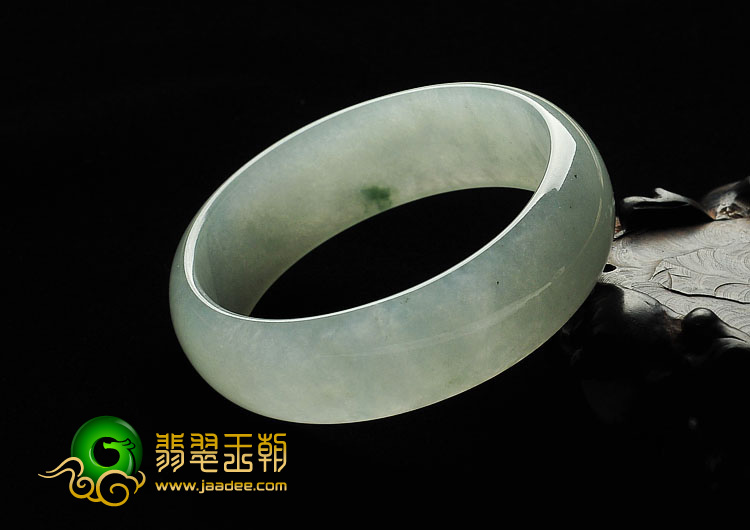 冰种晴水略飘花缅甸翡翠A货贵妃镯（54.5mm-49.2mm）
