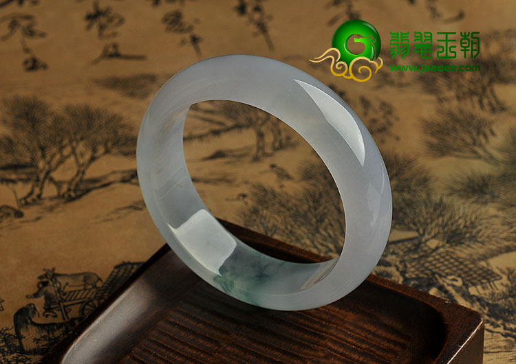 冰种飘花缅甸翡翠A货手镯（56.2mm）