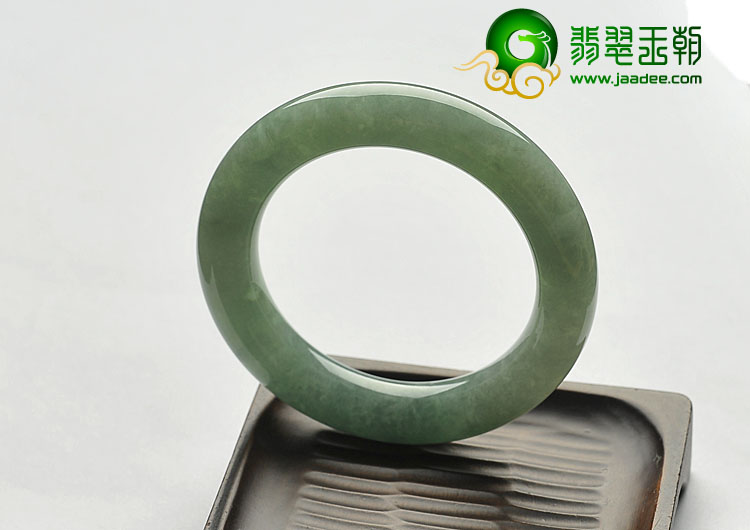 糯冰种晴水缅甸翡翠A货圆条手镯（56.4mm）