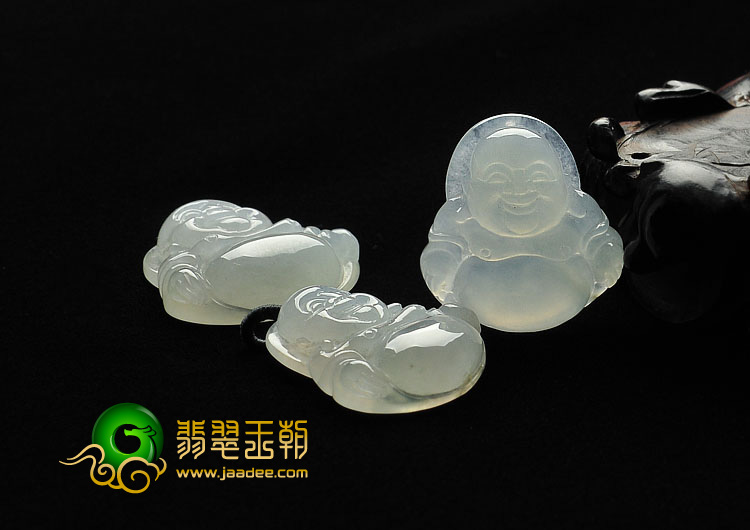 冰种淡晴水缅甸翡翠A货玉佛挂件（单价）