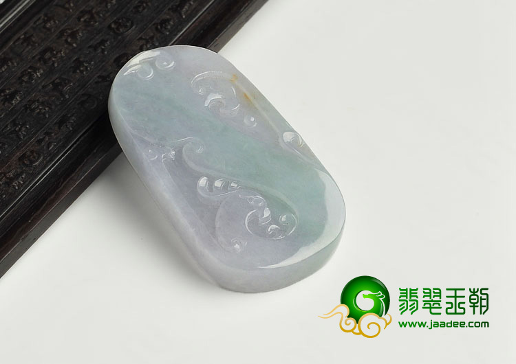 糯冰种春带彩缅甸翡翠A货凤来仪挂件