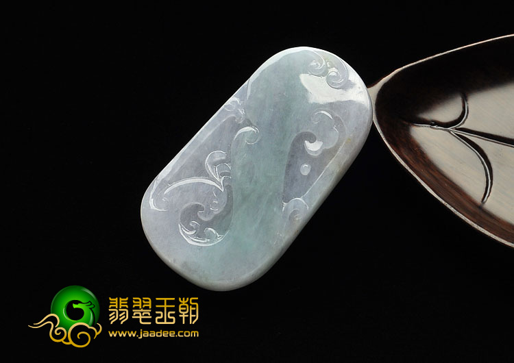 糯冰种春带彩缅甸翡翠A货凤来仪挂件