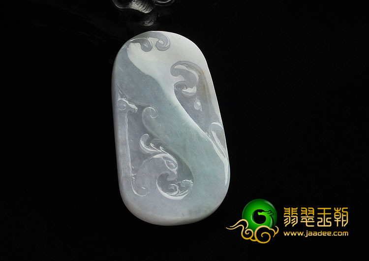 糯冰种春带彩缅甸翡翠A货凤来仪挂件