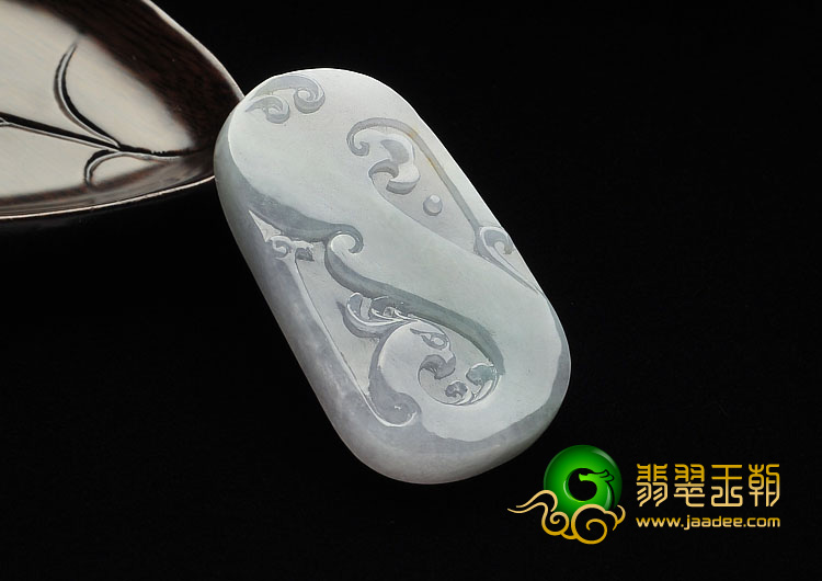 糯冰种春带彩缅甸翡翠A货凤来仪挂件