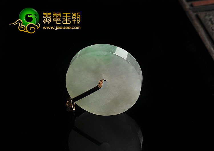 糯冰种飘翠缅甸翡翠A货平安扣挂件