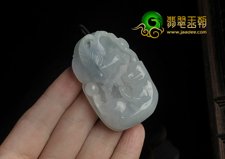 冰种春带彩缅甸翡翠A货英雄挂件