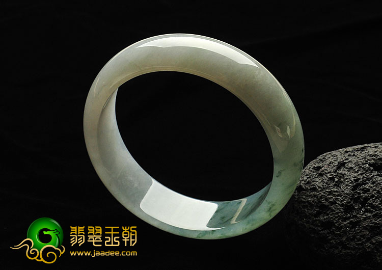 糯冰种飘花缅甸翡翠A货手镯（58.1mm）