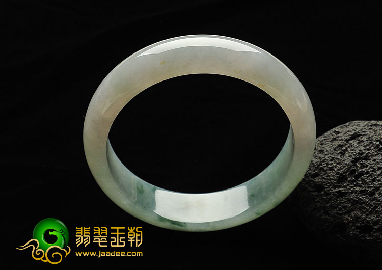 糯冰种飘花缅甸翡翠A货手镯（59.5mm）