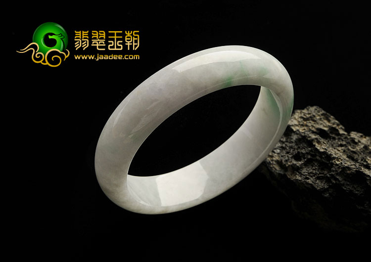 糯冰种飘翠缅甸翡翠A货手镯（59.2mm）