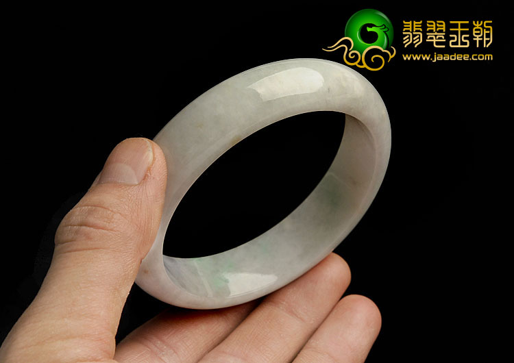 糯冰种飘翠缅甸翡翠A货手镯（59.2mm）